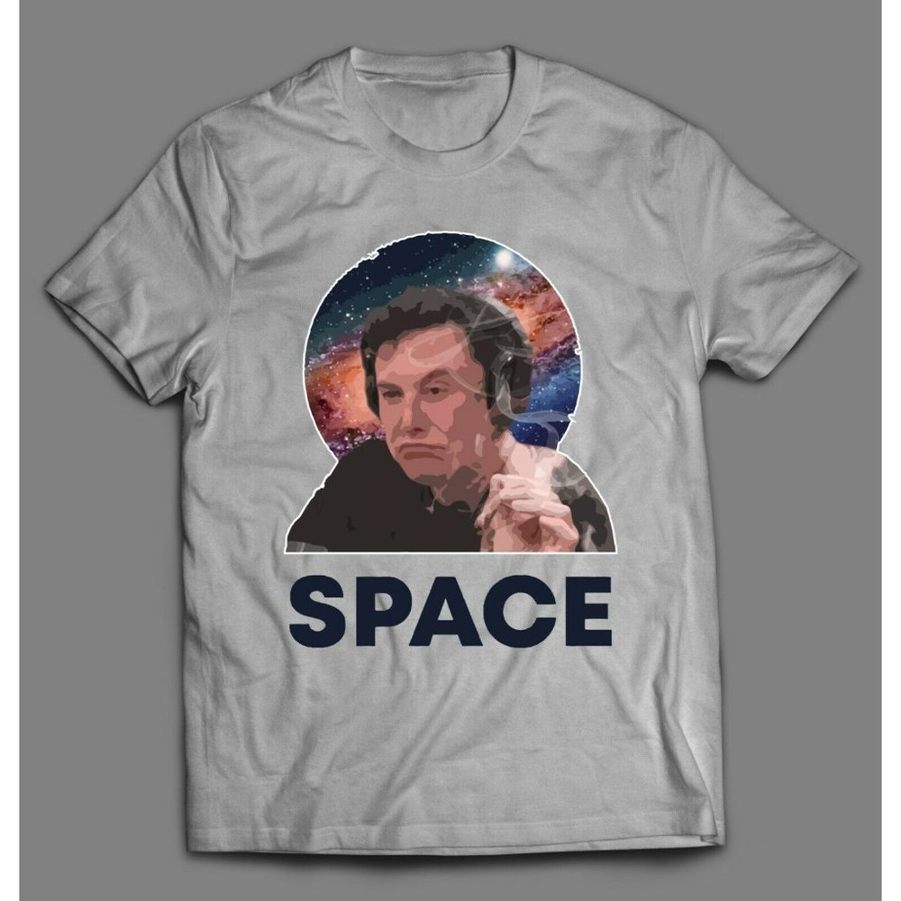 SPACED OUT ELON MUSK SMOKING SHIRT *HIGH QUALITY